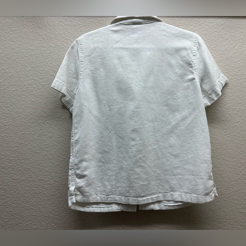 Old Navy Button Down White T-Shirt - Picture 2 of 2